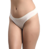 Women's Nylon Spandex Mid Waist Nude Hip Cut Brazilian Bikini Panty (Nude) - GillKart