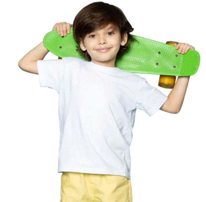 Boys Cotton Plain Half Sleeve TShirt (White) - GillKart