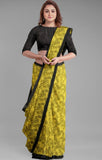 Women's Super Line Saree with Blouse (Yellow, 5-6 Mtrs) - GillKart
