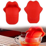 Tongue Shaped Big Lips Tea Maker Food Grade Silicone Tea Strainer (Assorted) - GillKart