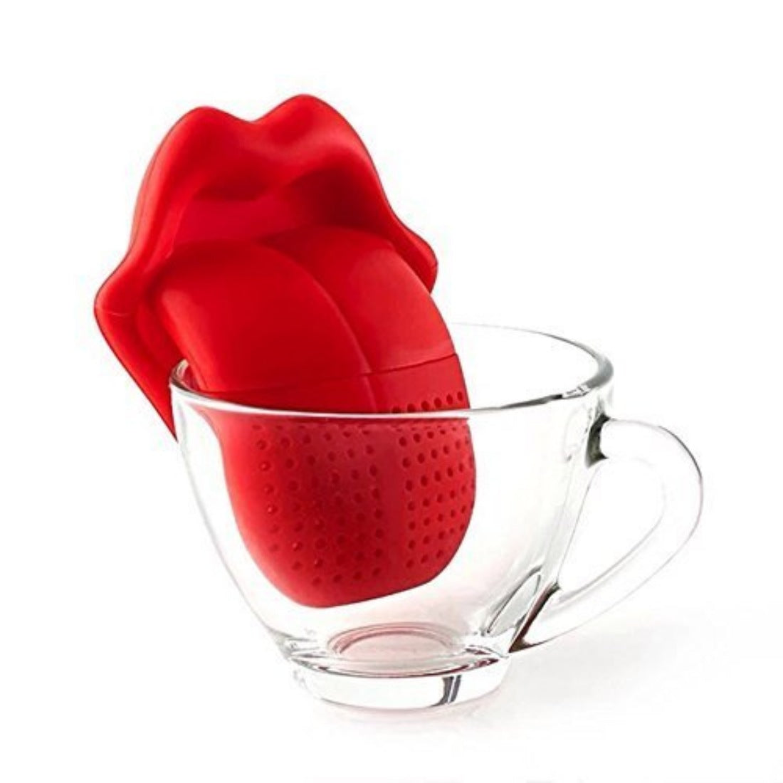 Tongue Shaped Big Lips Tea Maker Food Grade Silicone Tea Strainer (Assorted) - GillKart