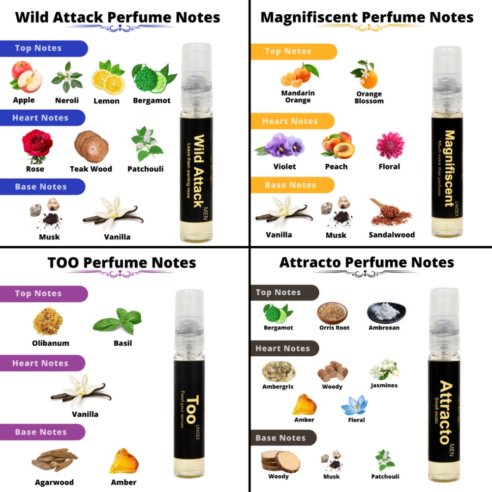 Europa Combo Of 4 Pocket Perfume Sprays For Men - GillKart
