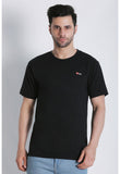 Men's Cotton Jersey Round Neck Plain Tshirt (Black) - GillKart