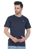 Men's Cotton Jersey Round Neck Plain Tshirt (Navy) - GillKart