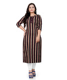 Women's Cotton Printed Straight Kurti (Multi Color) - GillKart