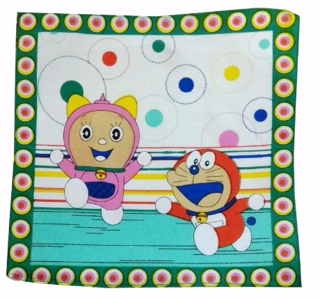 Pack Of_10 Doreman With Mini Dora Small Size Handkerchiefs (Color: Assorted) - GillKart