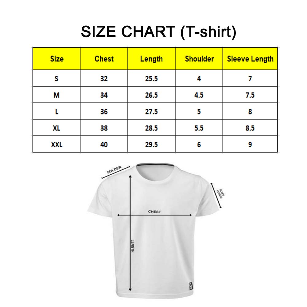 Men's PC Cotton Thakur Printed T Shirt (Color: White, Thread Count: 180GSM) - GillKart