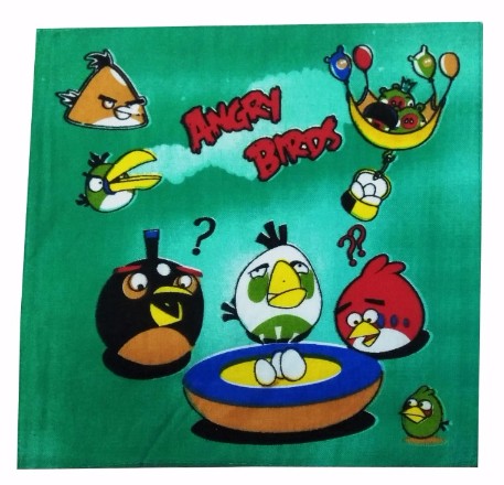 Pack Of_8 Angry Bird Small Size Handkerchiefs (Color: Assorted) - GillKart