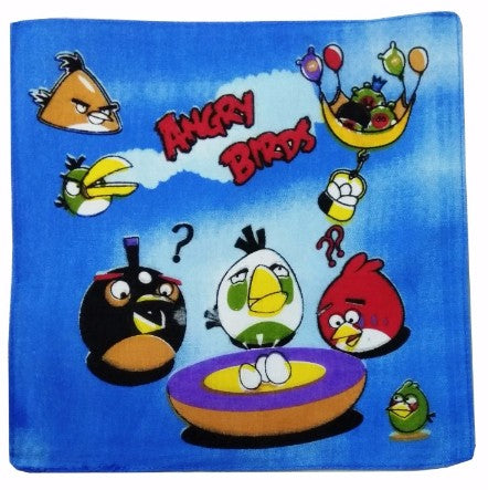 Pack Of_8 Angry Bird Small Size Handkerchiefs (Color: Assorted) - GillKart