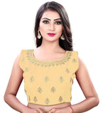 Women's Sleeveless Phantom Readymade Blouse (Beige, Free Size: Up To 34 Inch) - GillKart