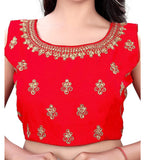 Women's Sleeveless Phantom Readymade Blouse (Orange, Free Size: Up To 34 Inch) - GillKart