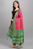 Women's Silk Pure weaving Work Duppatta (Pink, Leangth: 2-2.3 Mtrs) - GillKart