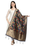 Navy Blue Silk Zari weaving Duppatta (223 meters) for traditional wear