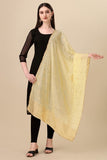 Women's Silk Pure Zari weaving Duppatta (Beige, Leangth: 2-2.3 Mtrs) - GillKart