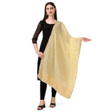 Women's Silk Pure Zari weaving Duppatta (Beige, Leangth: 2-2.3 Mtrs) - GillKart
