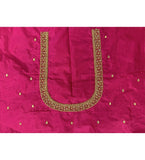 Women's Cotton Silk Self Design Unstitched Blouse Piece (Pink, 80-100 cm) - GillKart