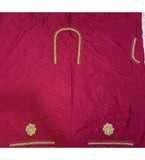 Women's Cotton Silk Self Design Unstitched Blouse Piece (Pink, 80-100 cm) - GillKart