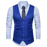 Blue Color Men's Party Wear waistcoat Ethnic Jacket - GillKart